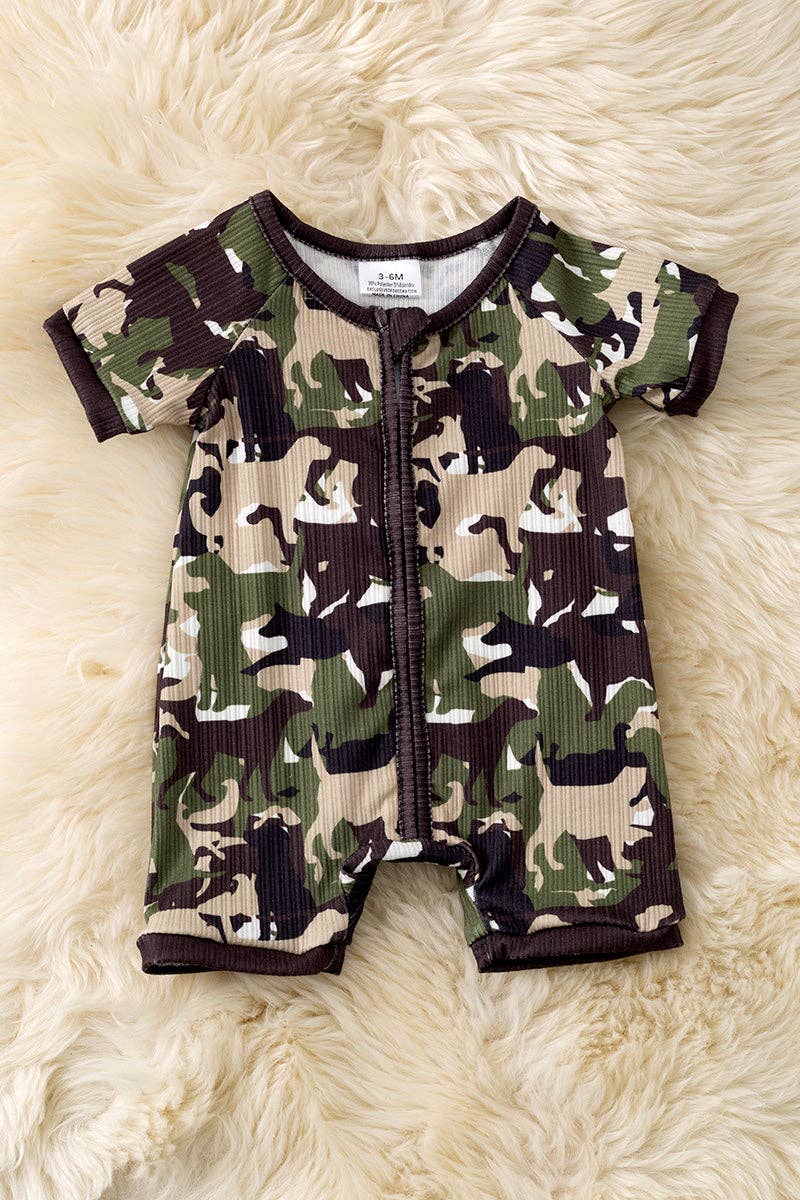 Camouflage Printed Baby Romper