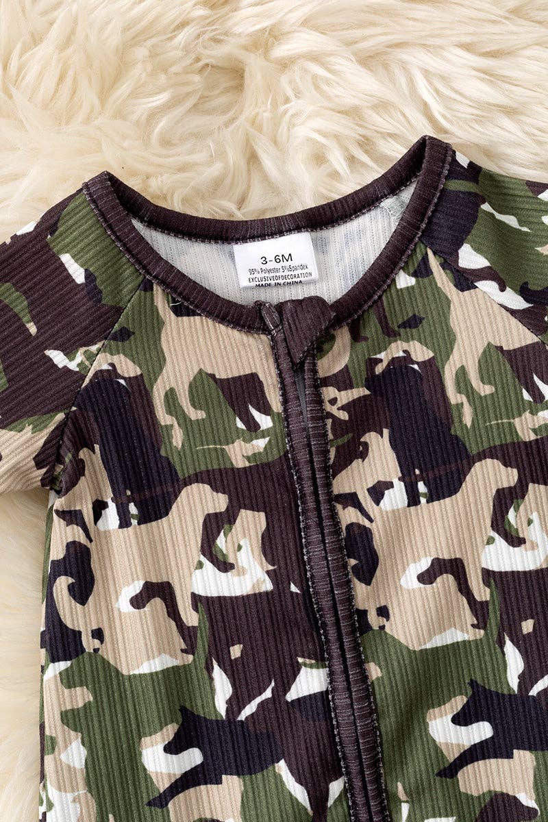 Camouflage Printed Baby Romper