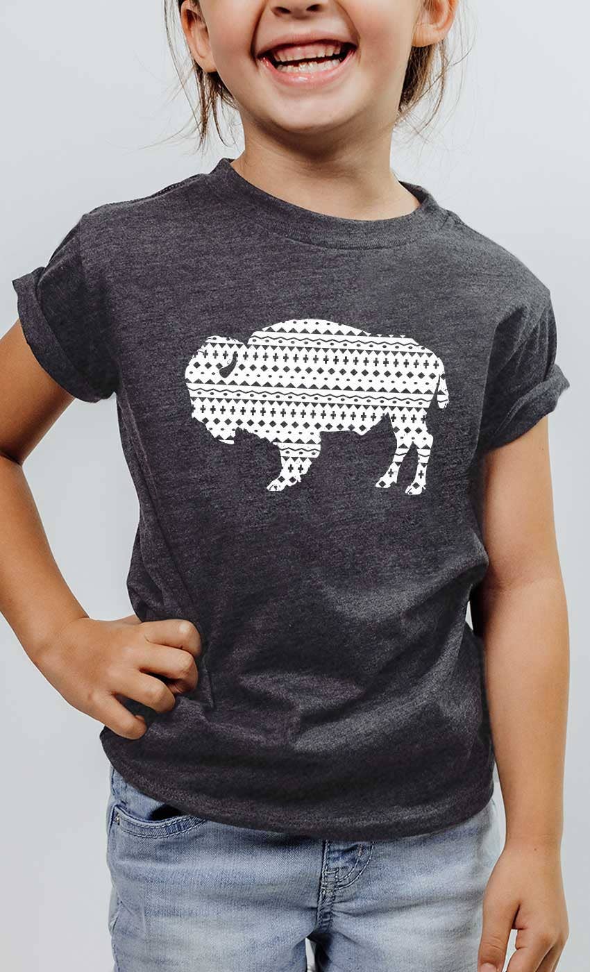 Aztec Buffalo Western Kids Graphic Tee