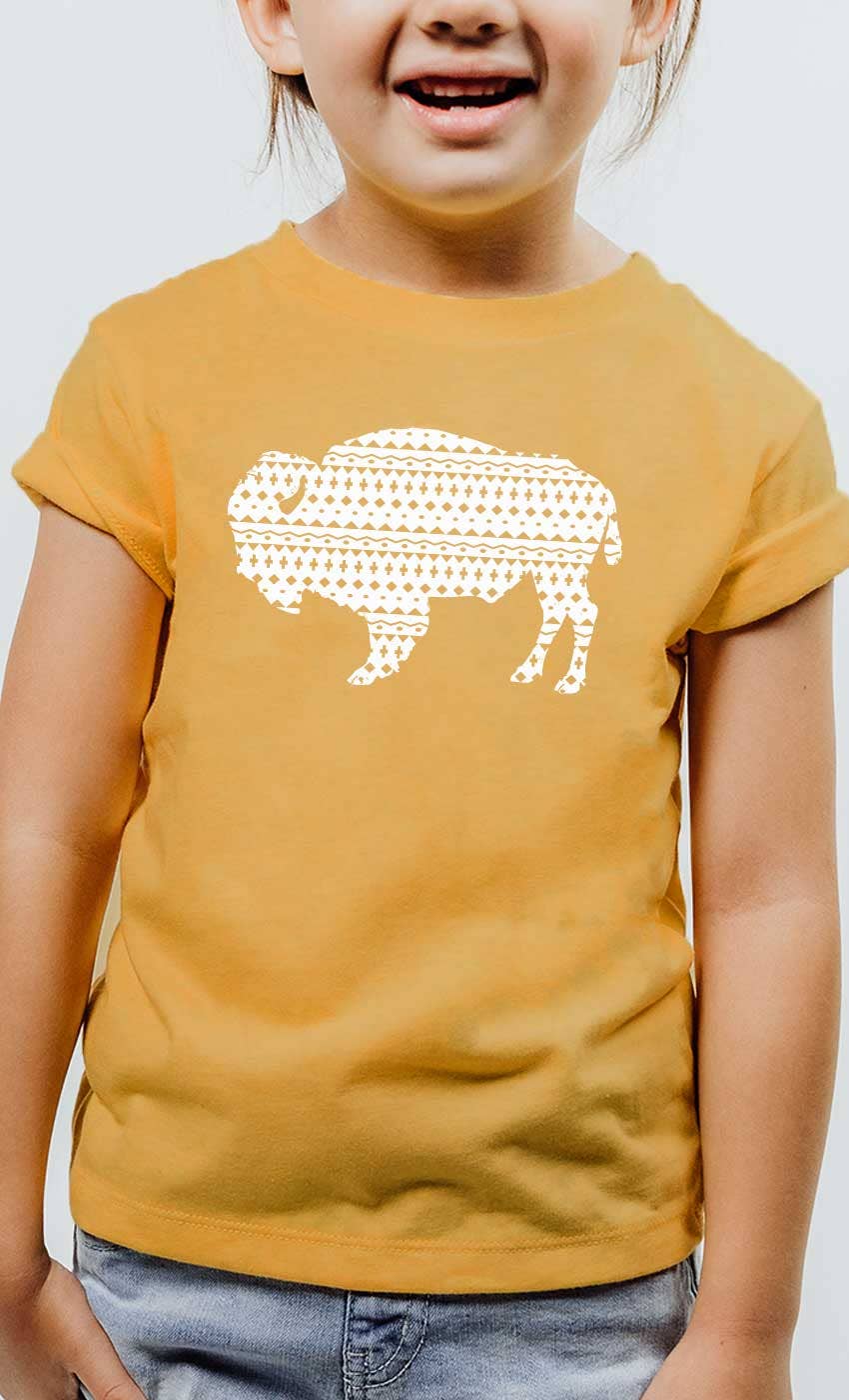 Aztec Buffalo Western Kids Graphic Tee