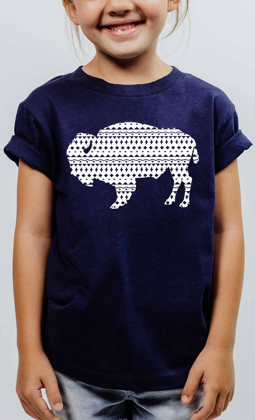 Aztec Buffalo Western Kids Graphic Tee