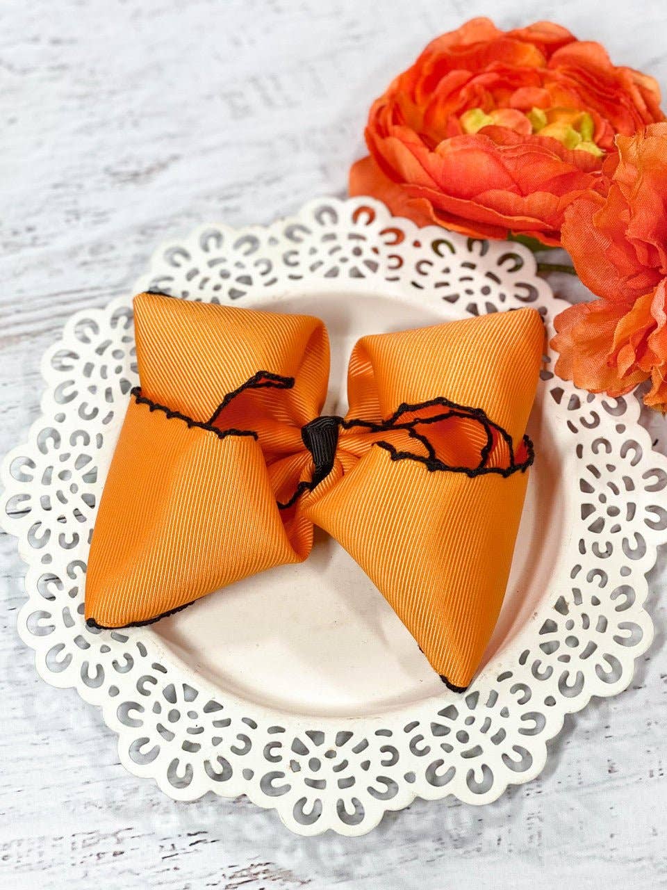 5" Classic Moonstitch Boutique Bows Girls Hair Accessories | Clip or Headband
