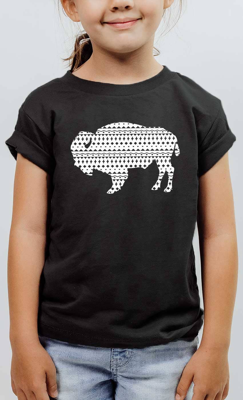 Aztec Buffalo Western Kids Graphic Tee